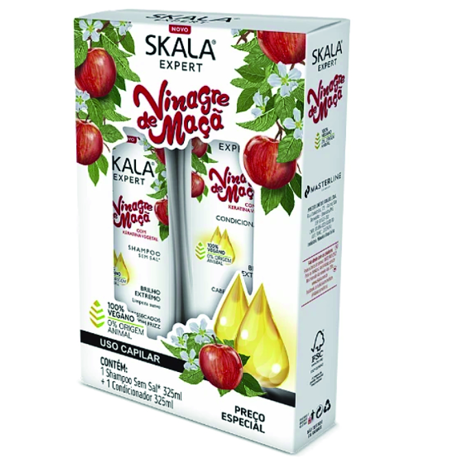 SKALA EXPERT KIT SHAMPOO Y ACONDICIONADOR VINAGRE DE MANZANA